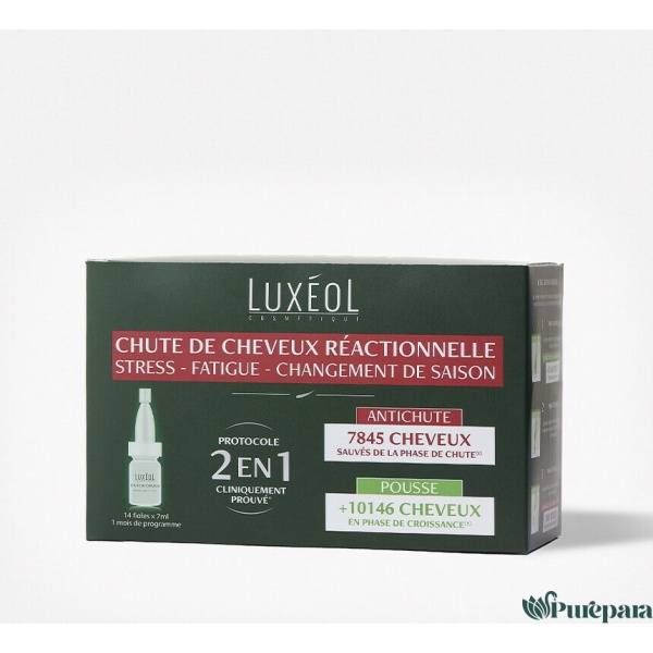 Luxéol CHUTE DE CHEVEUX REACTIONNELLE 2 EN 1 FIOLES