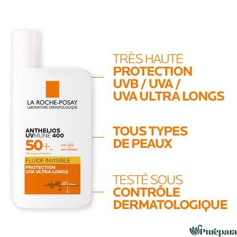 Anthelios UVMUNE 400 Crème Solaire fluide invisible SPF50+ 50ML – Image 2