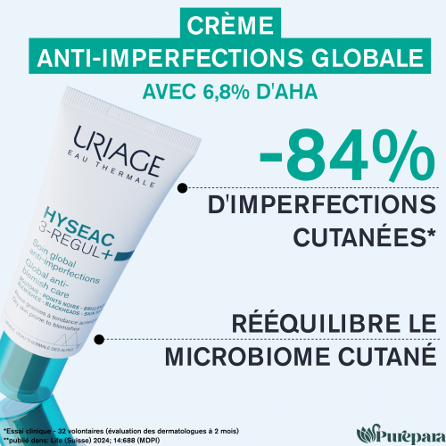 Uriage HYSÉAC 3REGUL+ SOIN GLOBAL ANTI-IMPERFECTIONS 40ML – Image 2