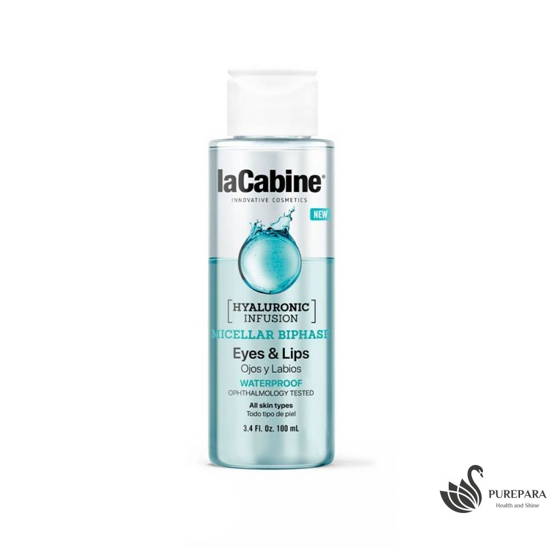 La cabine HYALURONIC INFUSION MICELLAR BIPHASE EYE MAKE UP REMOVER 100ML