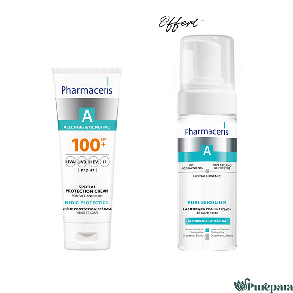 pharmaceris coffret medic protection spf 100 75ml + mousse A 150ml gratuite