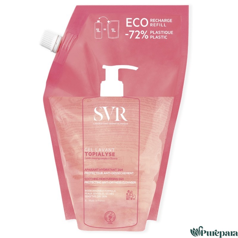 SVR TOPIALYSE GEL LAVANT 1L RECHARGE