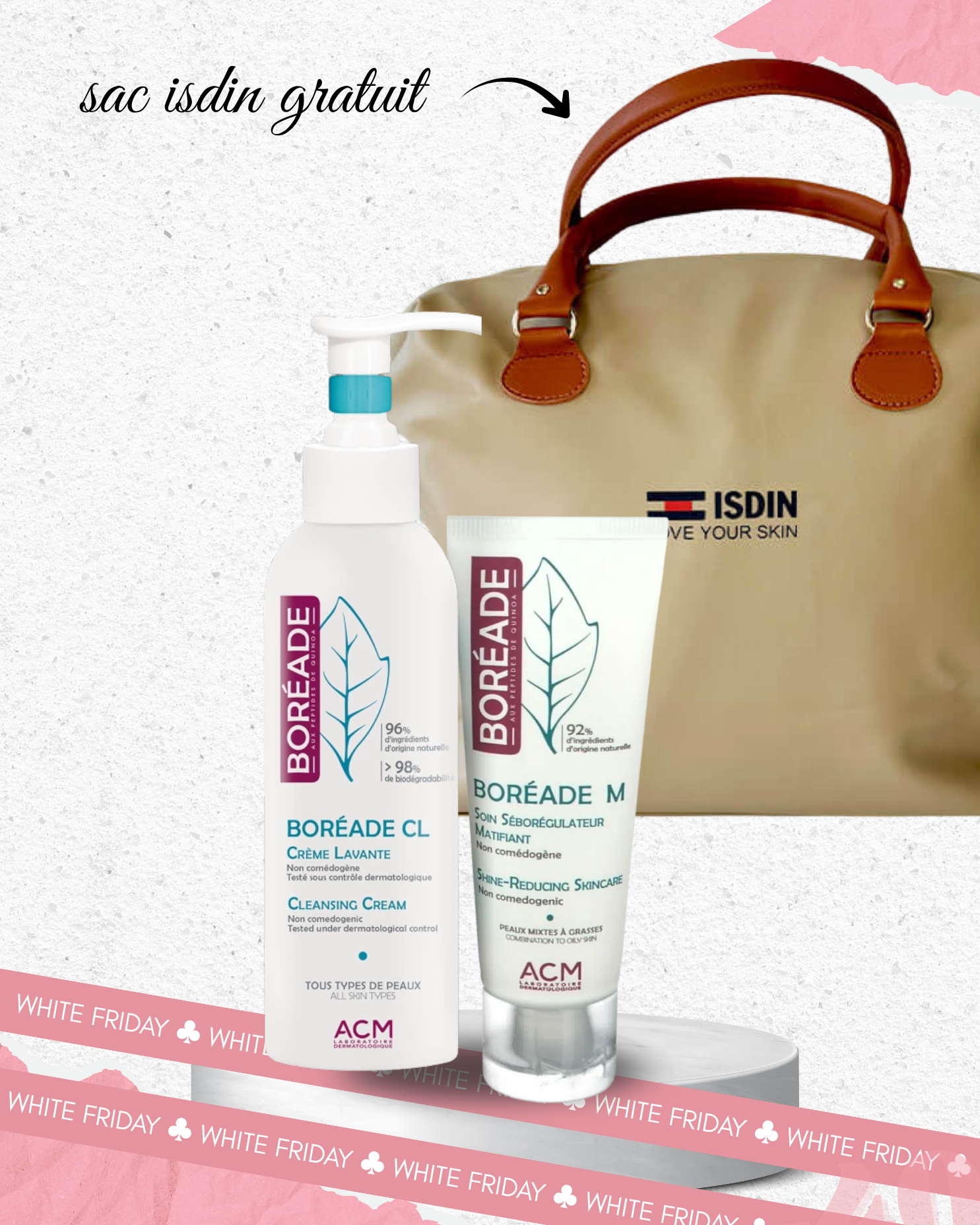 Pack Boréade White Friday + Sac ISDIN Offert