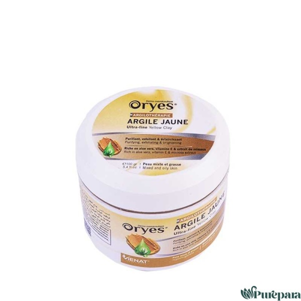 ORYES MASQUE ARGILE JAUNE 100GR