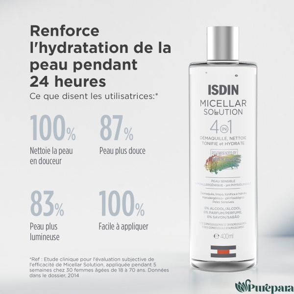 ISDIN Micellar Solution Nettoyant visage hydratant 500ML