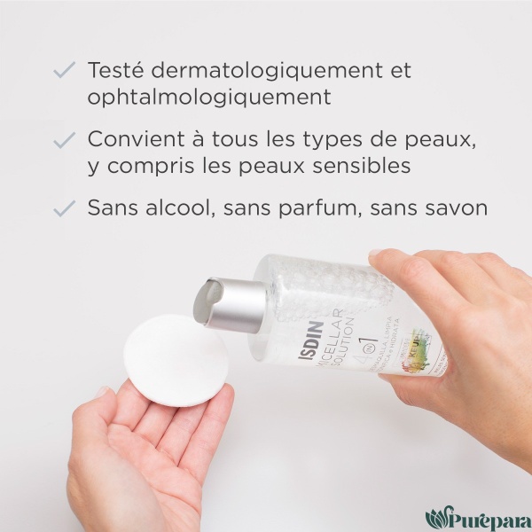 ISDIN Micellar Solution Nettoyant visage hydratant 500ML