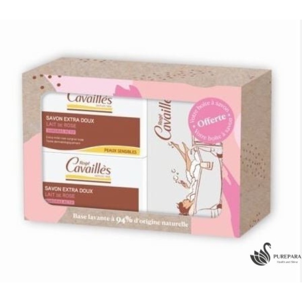 ROGE CAVAILLES COFFRET SAVON EXTRA DOUX LAIT DE ROSE