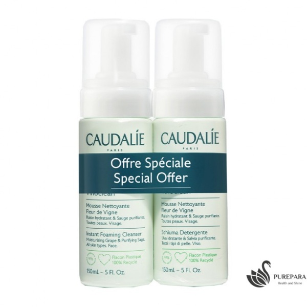 Caudalie Vinoclean Duo mousse nettoyante fleur de vigne – 150 mL